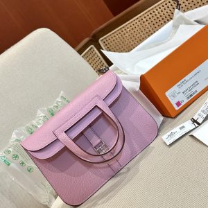 Replica Hermes Halzan Pink 6 Replica Hermes Halzan Pink - 1:1 designer replica handbag