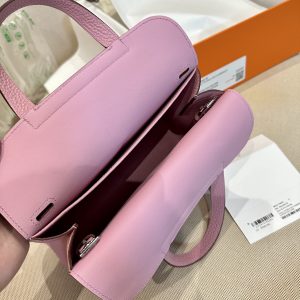 Replica Hermes Halzan Pink 8 Replica Hermes Halzan Pink - authentic-look luxury purse replica