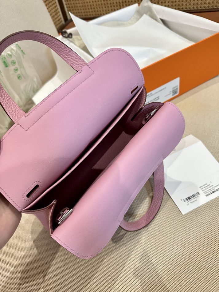 Replica Hermes Halzan Pink 8 Replica Hermes Halzan Pink - authentic-look luxury purse replica