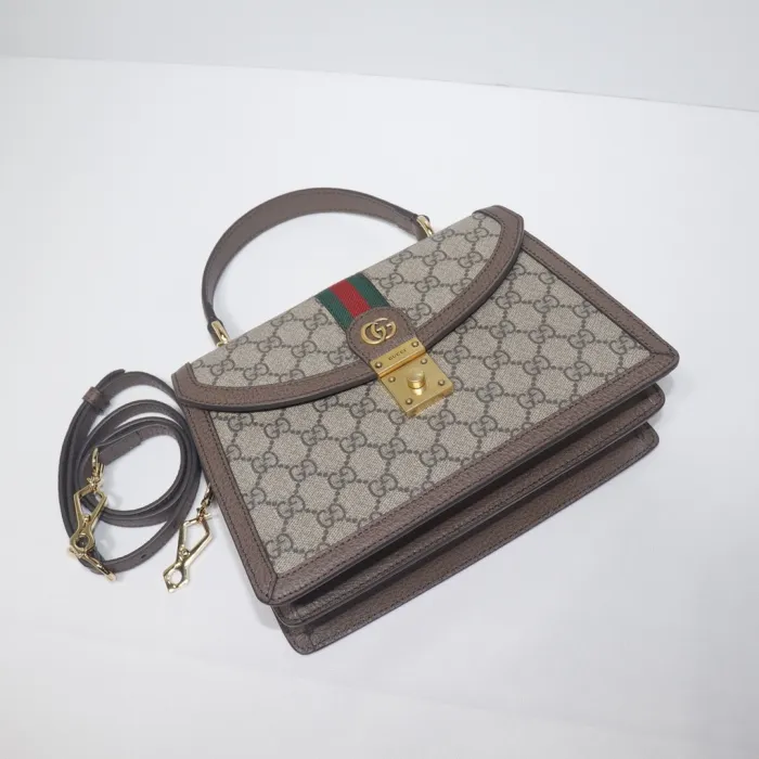 Replica GUCCI OPHIDIA SMALL TOP HANDLE BAG WITH WEB 8 Replica GUCCI OPHIDIA SMALL TOP HANDLE BAG WITH WEB - high-end fake designer purse