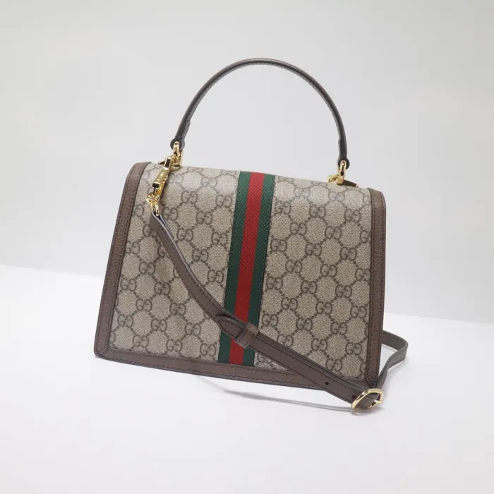 Replica GUCCI OPHIDIA SMALL TOP HANDLE BAG WITH WEB 4 Replica GUCCI OPHIDIA SMALL TOP HANDLE BAG WITH WEB - high-accuracy replica luxury purse