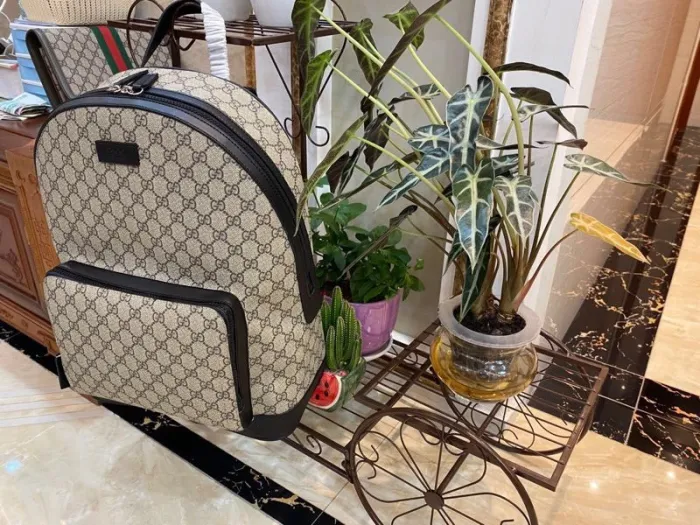 Replica GUCCI MEDIUM GG BACKPACK WITH TAG 7 Replica GUCCI MEDIUM GG BACKPACK WITH TAG - high-end fake designer purse
