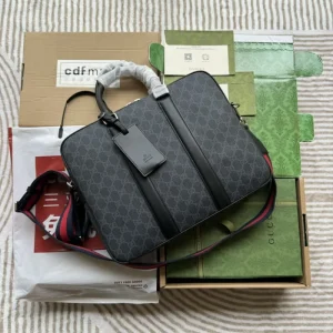 Replica GUCCI GG BLACK BRIEFCASE 1 Replica GUCCI GG BLACK BRIEFCASE - authentic-look luxury purse replica