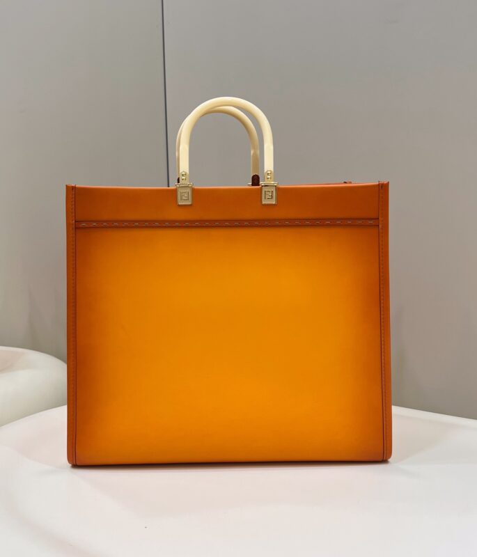Replica Fendi Peekaboo Tote Orange 2 Replica Fendi Peekaboo Tote Orange - 1:1 designer replica handbag