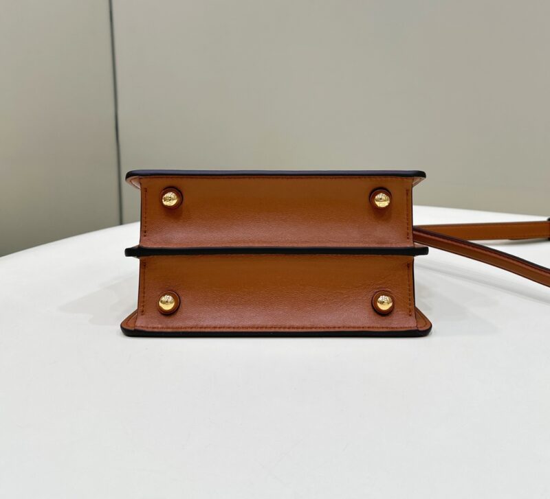 Replica Fendi Peekaboo Mini Brown 3 Replica Fendi Peekaboo Mini Brown - top-tier luxury replica shoulder bag