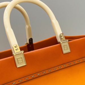 Replica Fendi Peekaboo Tote Orange 5 Replica Fendi Peekaboo Tote Orange - ultra-realistic fake designer tote