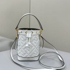 Replica Fendi Tresor Mini Bucket White 1 Replica Fendi Tresor Mini Bucket White - high-accuracy replica luxury purse