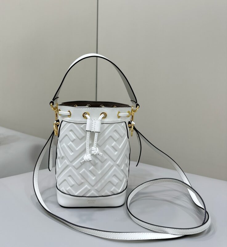 Replica Fendi Tresor Mini Bucket White 1 Replica Fendi Tresor Mini Bucket White - high-accuracy replica luxury purse