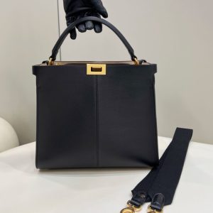 Replica Fendi Peekaboo X Lite Black - high-accuracy replica luxury purse