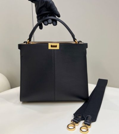 Replica Fendi Peekaboo X Lite Black - high-accuracy replica luxury purse