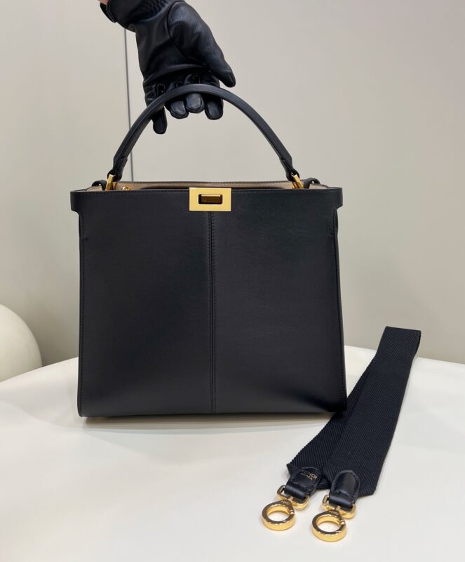 Replica Fendi Peekaboo X Lite Black - high-accuracy replica luxury purse