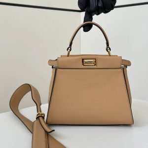 Replica Fendi Peekaboo Large Light Brown 1 Replica Fendi Peekaboo Large Light Brown - high-end fake designer purse
