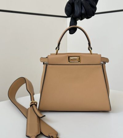 Replica Fendi Peekaboo Large Light Brown - high-end fake designer purse
