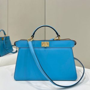 Replica Fendi Peekaboo Large Blue 1 Replica Fendi Peekaboo Large Blue - near-authentic luxury replica handbag