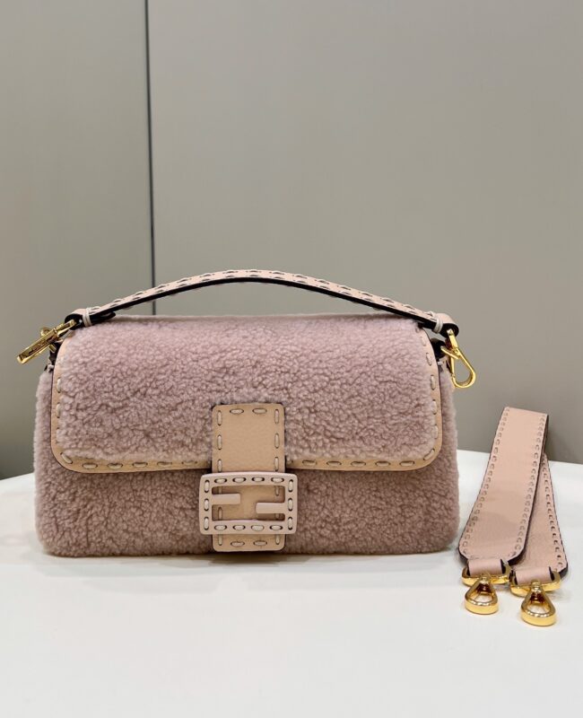 Replica Fendi Baguette Pink Wool 1 Replica Fendi Baguette Pink Wool - top-rated replica designer bag