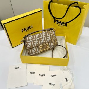 Replica Fendi Baguette FF Brown 1 Replica Fendi Baguette FF Brown - authentic-look luxury purse replica