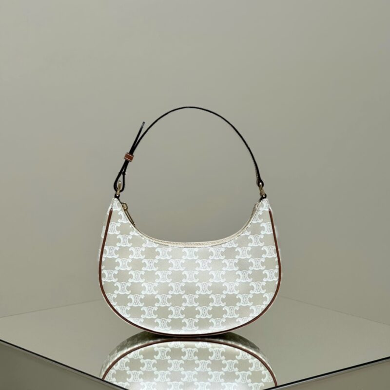 Replica Celine Triomphe Moon Bag White 1 Replica Celine Triomphe Moon Bag White - realistic designer-inspired fake bag