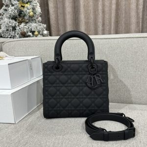 Replica Lady Dior Medium Ultramatte Black 1 Replica Lady Dior Medium Ultramatte Black - high-end fake designer purse