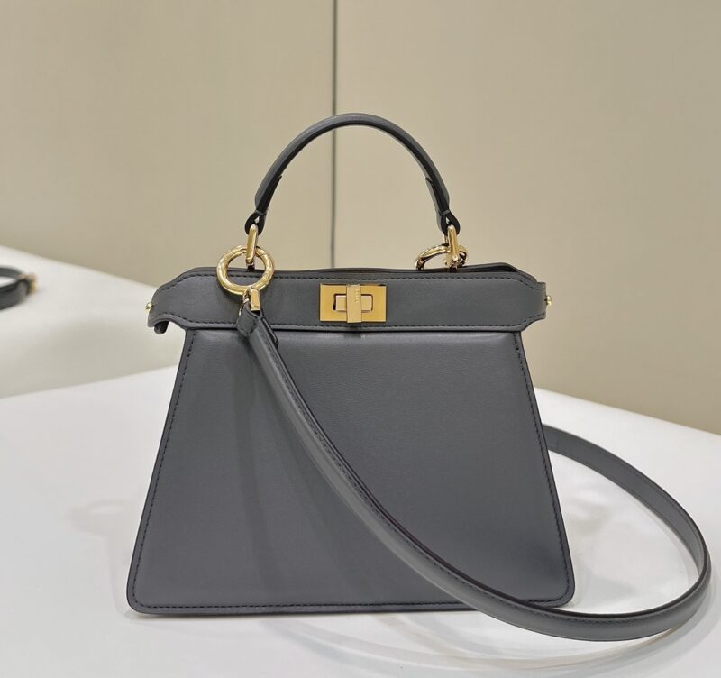 Replica Fendi Peekaboo Mini Grey 1 Replica Fendi Peekaboo Mini Grey - ultra-realistic fake designer tote