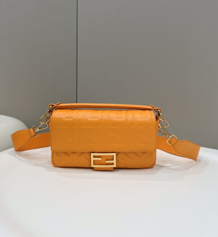 Replica Fendi Baguette Orange 2 Replica Fendi Baguette Orange - premium-grade designer purse dupe