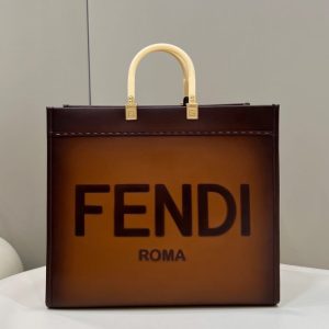 Replica Fendi Peekaboo Tote Brown 1 Replica Fendi Peekaboo Tote Brown - best quality luxury bag dupe