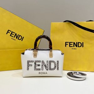 Replica Fendi By The Way Boston White 1 Replica Fendi By The Way Boston White - 1:1 designer replica handbag