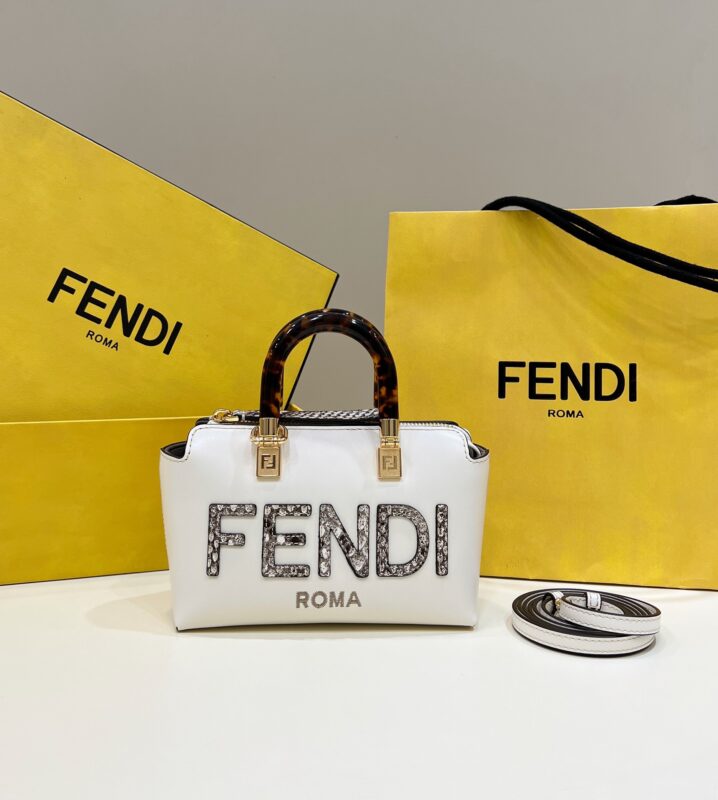 Replica Fendi By The Way Boston White 1 Replica Fendi By The Way Boston White - 1:1 designer replica handbag