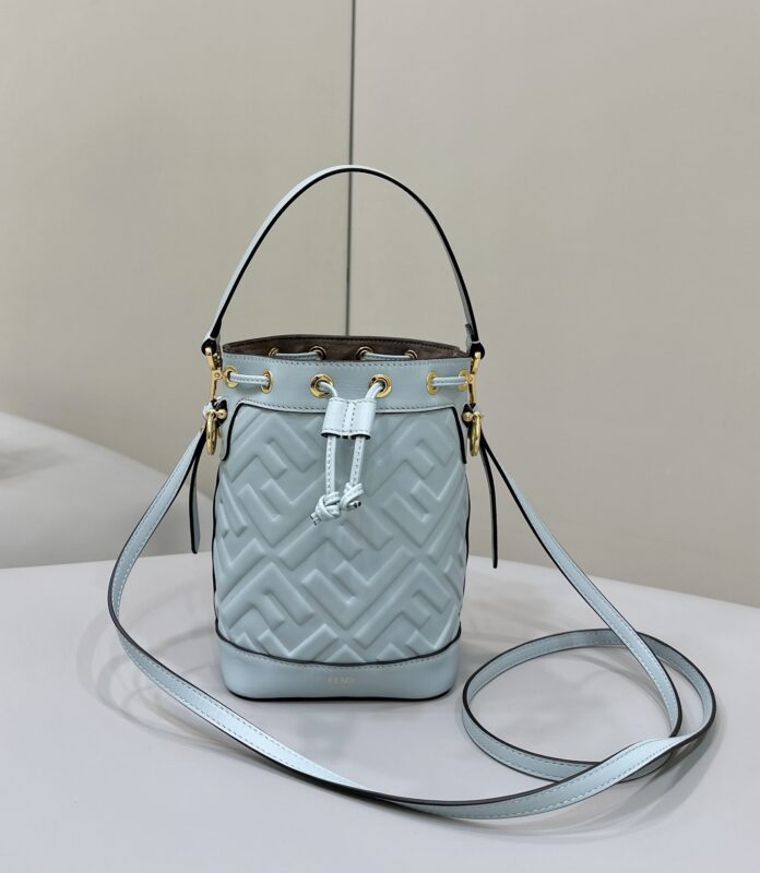 Replica Fendi Tresor Mini Bucket Blue 1 Replica Fendi Tresor Mini Bucket Blue - 1:1 designer replica handbag