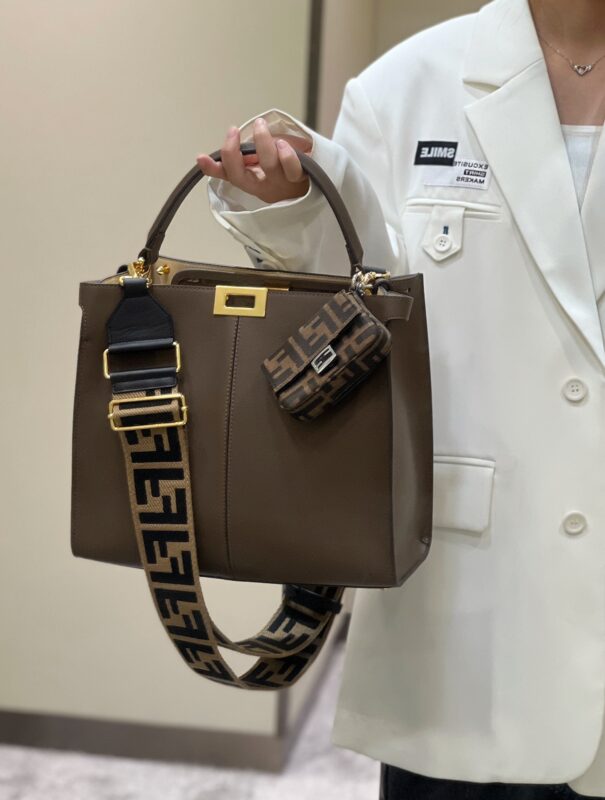 Replica Fendi Peekaboo X Lite Brown 2 Replica Fendi Peekaboo X Lite Brown - elite superclone designer purse