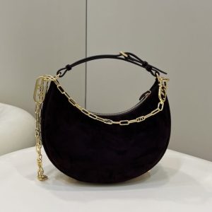 Replica Fendi Fendigraphy Large Black Velvet - high-quality designer bag clone
