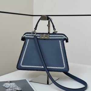Replica Fendi Peekaboo Dark Blue 1 Replica Fendi Peekaboo Dark Blue - 1:1 designer replica handbag