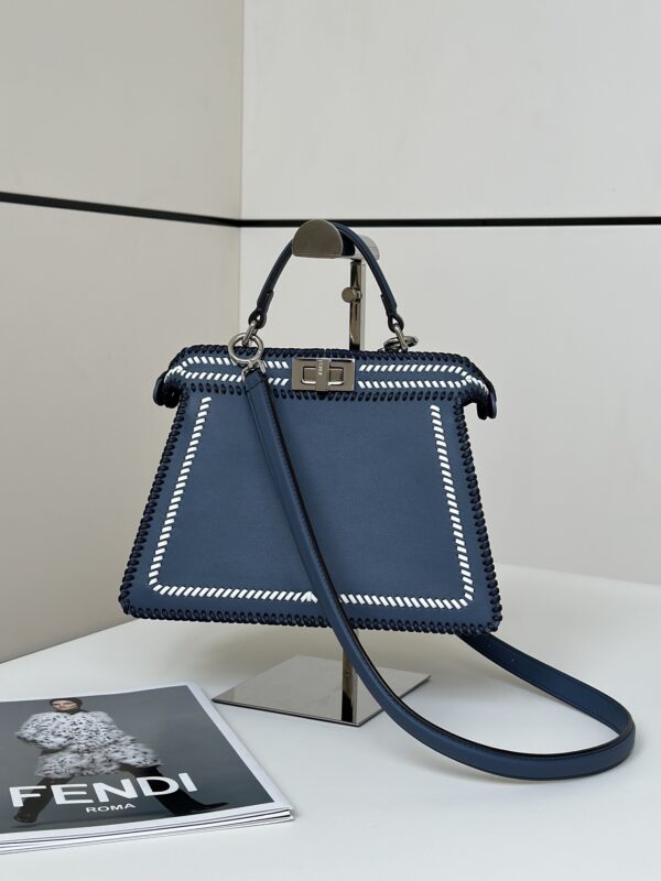 Replica Fendi Peekaboo Dark Blue 1 Replica Fendi Peekaboo Dark Blue - 1:1 designer replica handbag