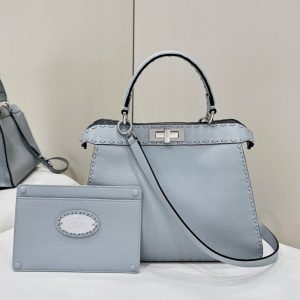 Replica Fendi Peekaboo Sky Blue 1 Replica Fendi Peekaboo Sky Blue - realistic designer-inspired fake bag
