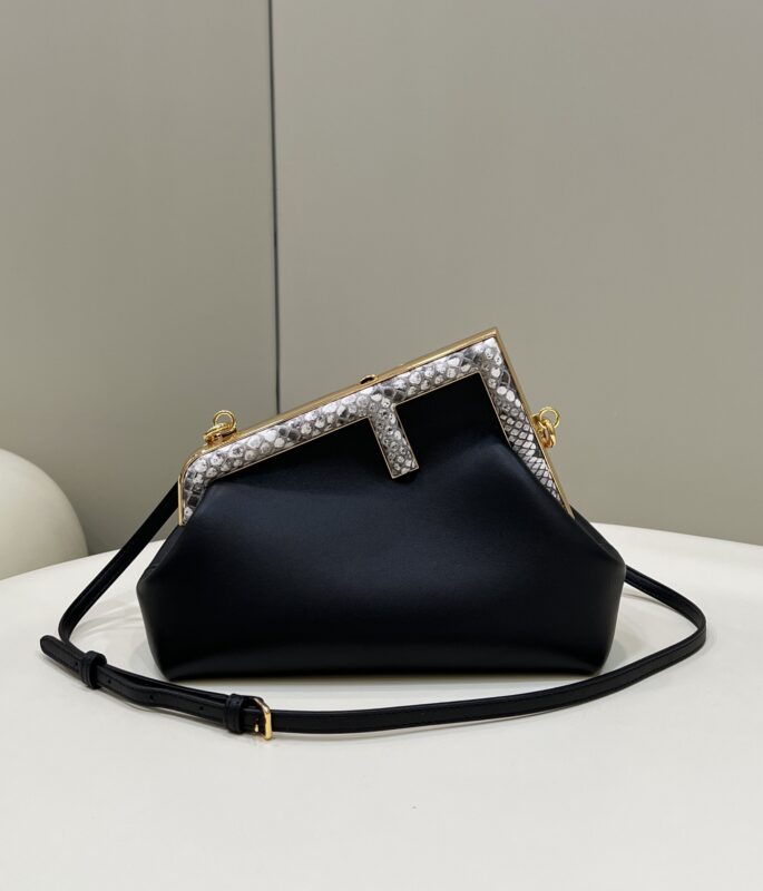 Replica Fendi First Black Python 2 Replica Fendi First Black Python - premium 1:1 fake handbag model