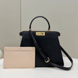 Replica Fendi Peekaboo Medium Black 1 Replica Fendi Peekaboo Medium Black - high-quality designer bag clone