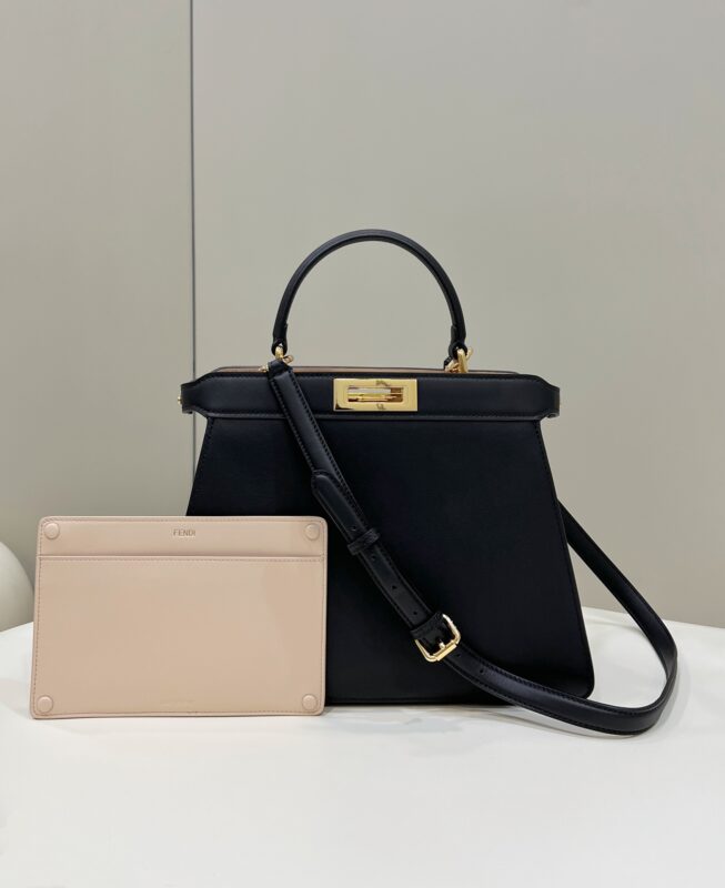 Replica Fendi Peekaboo Medium Black 1 Replica Fendi Peekaboo Medium Black - high-quality designer bag clone