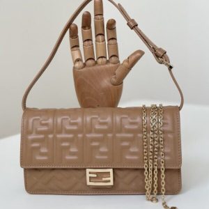 Replica Fendi Baguette Full Brown 1 Replica Fendi Baguette Full Brown - ultra-realistic fake designer tote