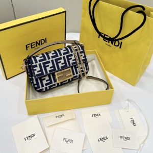 Replica Fendi Baguette Small Cotton Blue 1 Replica Fendi Baguette Small Cotton Blue - top-rated replica designer bag