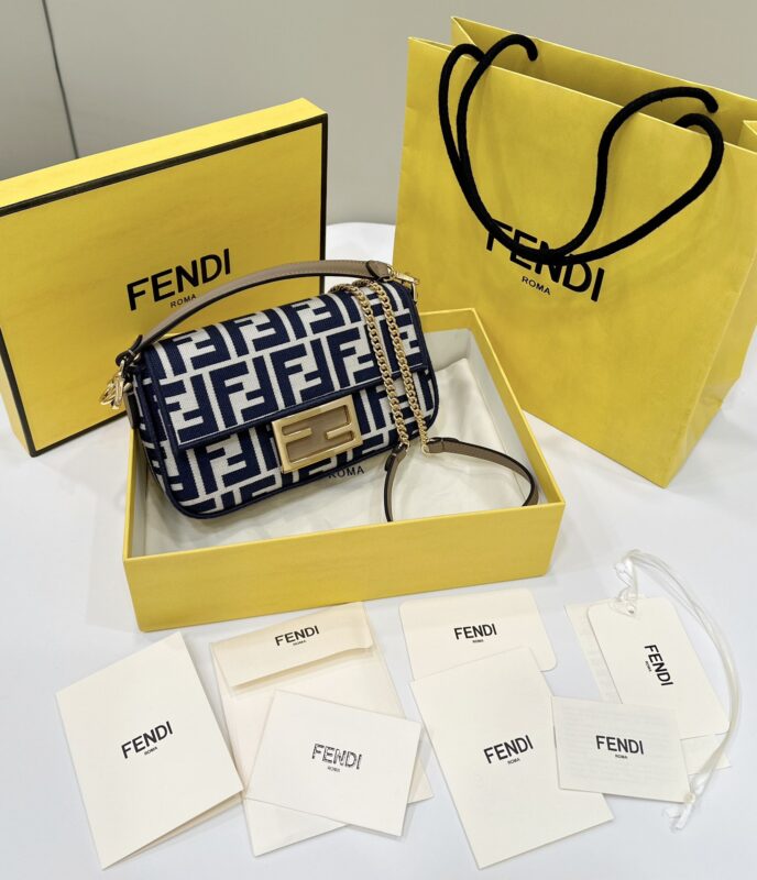Replica Fendi Baguette Small Cotton Blue 1 Replica Fendi Baguette Small Cotton Blue - top-rated replica designer bag