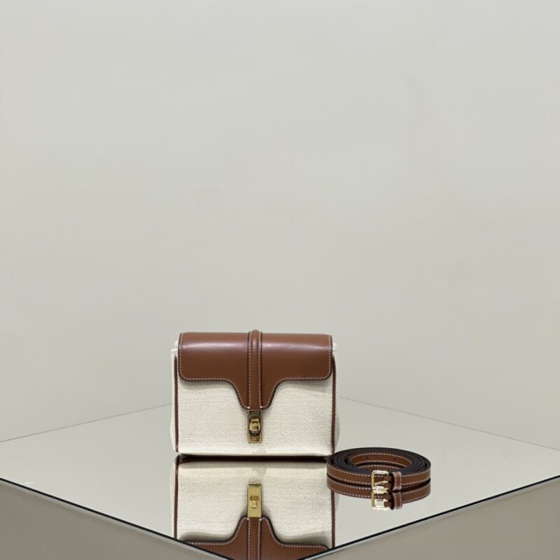Replica Celine Soft 16 Mini Brown - near-authentic luxury replica handbag