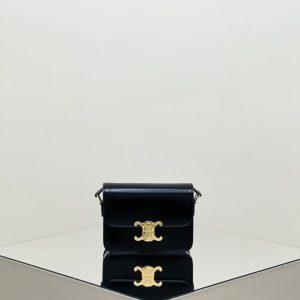 Replica Celine Triomphe Mini Black 1 Replica Celine Triomphe Mini Black - high-end fake designer purse