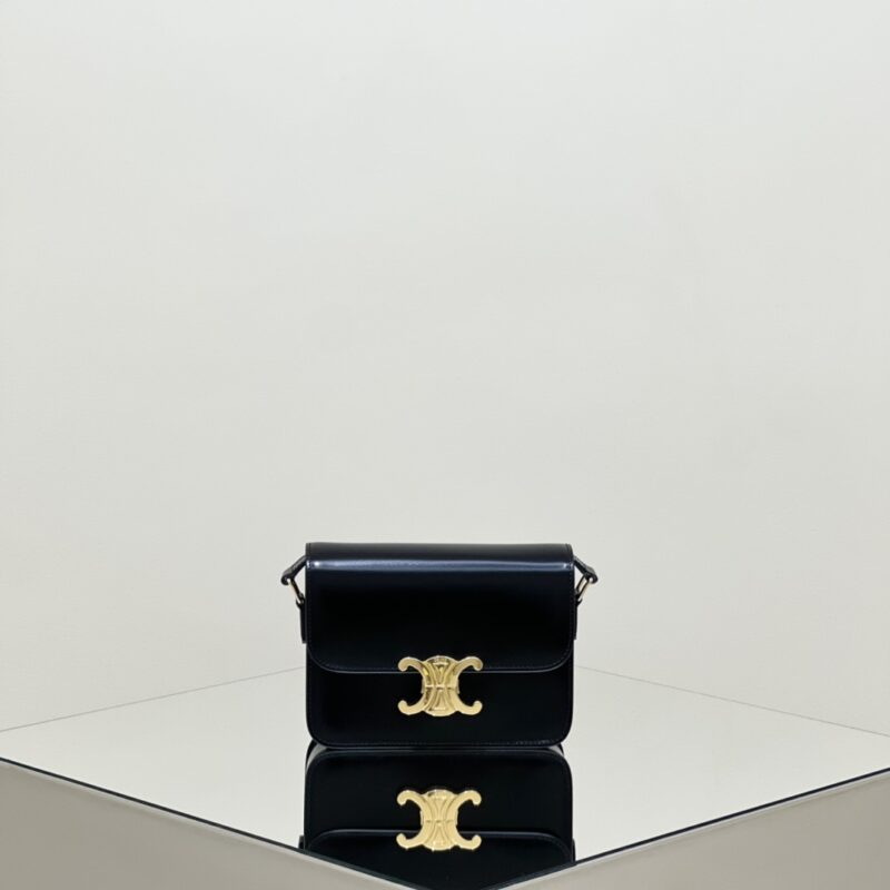 Replica Celine Triomphe Mini Black 1 Replica Celine Triomphe Mini Black - high-end fake designer purse