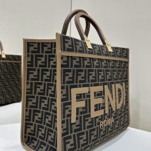 Replica Fendi Sunshine Tote Brown Monogram 2 Replica Fendi Sunshine Tote Brown Monogram - ultra-realistic fake designer tote