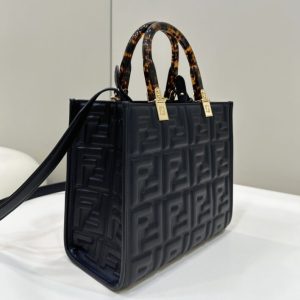 Replica Fendi Small Tote Black 2 Replica Fendi Small Tote Black - top-tier luxury replica shoulder bag