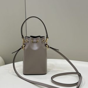 Replica Fendi Tresor Mini Bucket Grey 2 Replica Fendi Tresor Mini Bucket Grey - best-selling designer handbag dupe