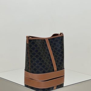 Replica Celine Triomphe Bucket Brown 3 Replica Celine Triomphe Bucket Brown - realistic designer-inspired fake bag