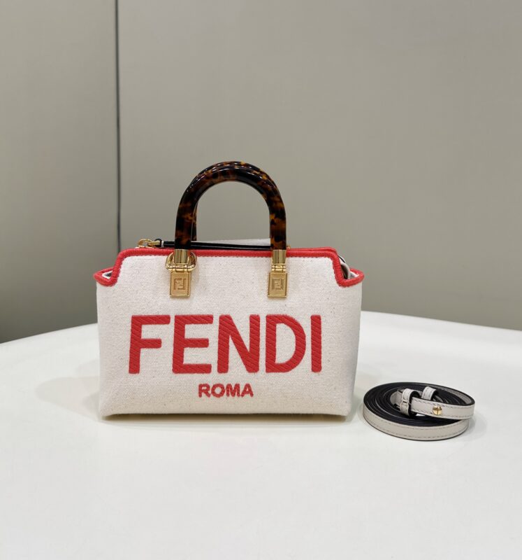 Replica Fendi By The Way Boston Red White 2 Replica Fendi By The Way Boston Red White - authentic-look luxury purse replica