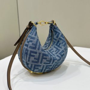 Replica Fendi Fendigraphy Small Denim Blue 2 Replica Fendi Fendigraphy Small Denim Blue - 1:1 designer replica handbag