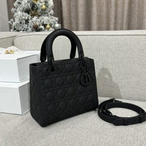 Replica Lady Dior Medium Ultramatte Black 7 Replica Lady Dior Medium Ultramatte Black - near-authentic luxury replica handbag