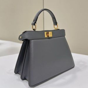 Replica Fendi Peekaboo Mini Grey 2 Replica Fendi Peekaboo Mini Grey - top-tier luxury replica shoulder bag